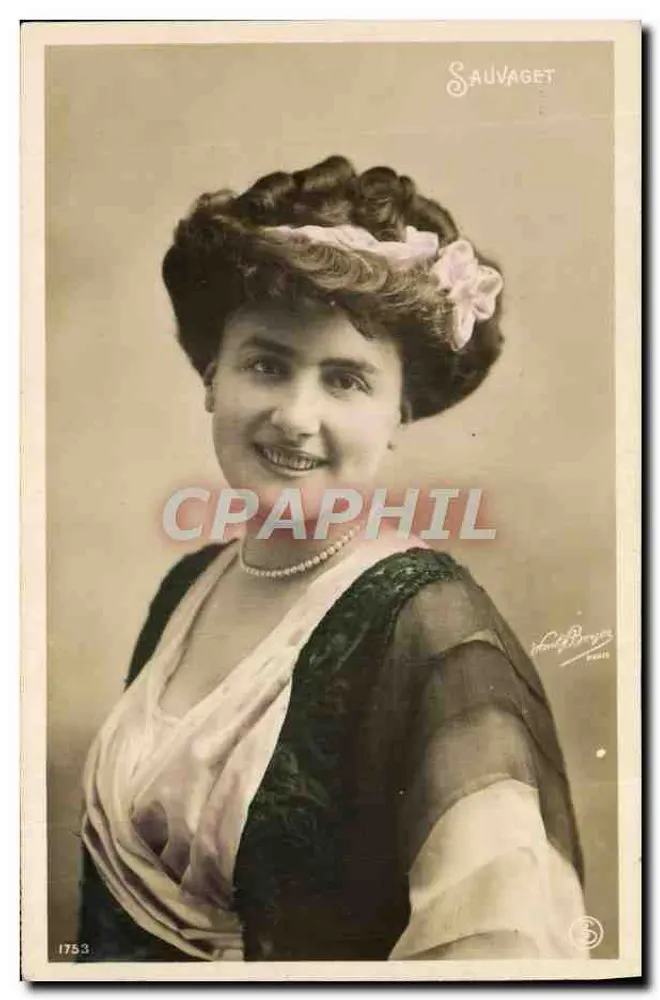 Lächelnde junge Frau — Portrait — Sauvaget, Paris, n°1753 - Vorderseite