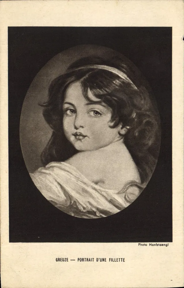 Greuze — Portrait einer Mädchen — Photo Hanfstaengl - Vorderseite