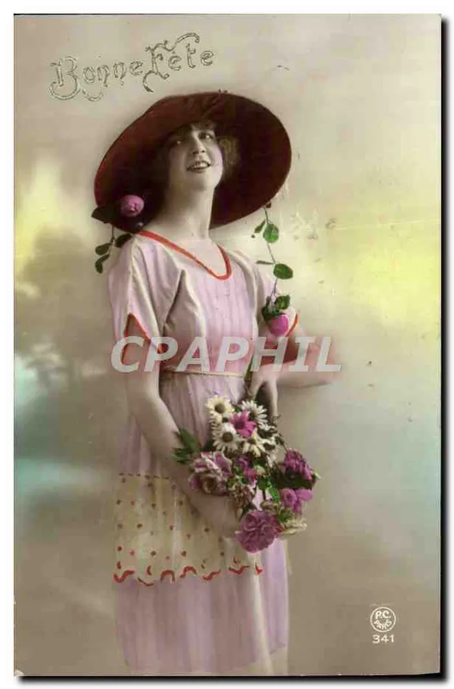 Junge Frau mit rotem Hut — Bonnefête — P.C. Paris n°341 - Vorderseite
