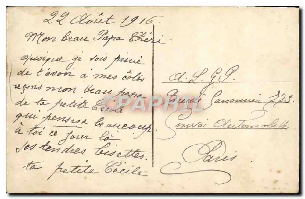 Menina pequena — Aniversário — DIX 460 - Verso