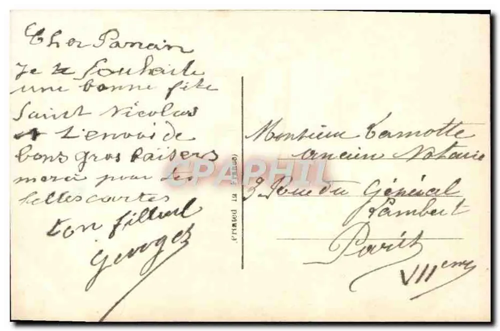 Niño en uniforme de marinero — sosteniendo un ramo de flores — DIX 490 - Reverso