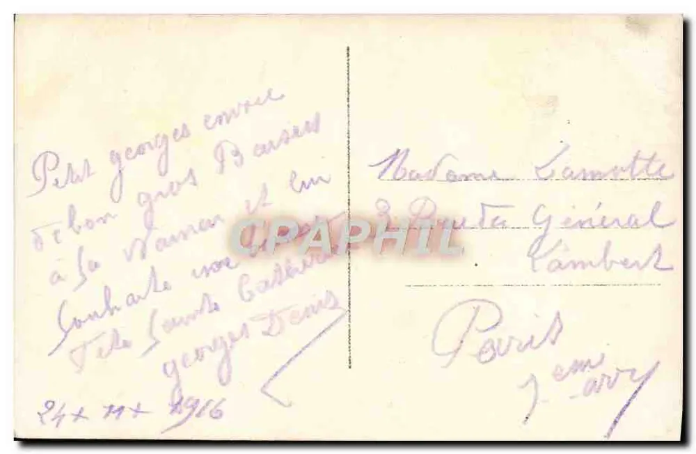 Menina com buquê — decoração floral e pássaros — editor desconhecido, número de série não visível - Verso
