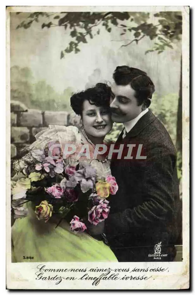 Couple amoureux — scène de jardin — Éditeurs d'Art Paris n° 5.158 - Vorderseite
