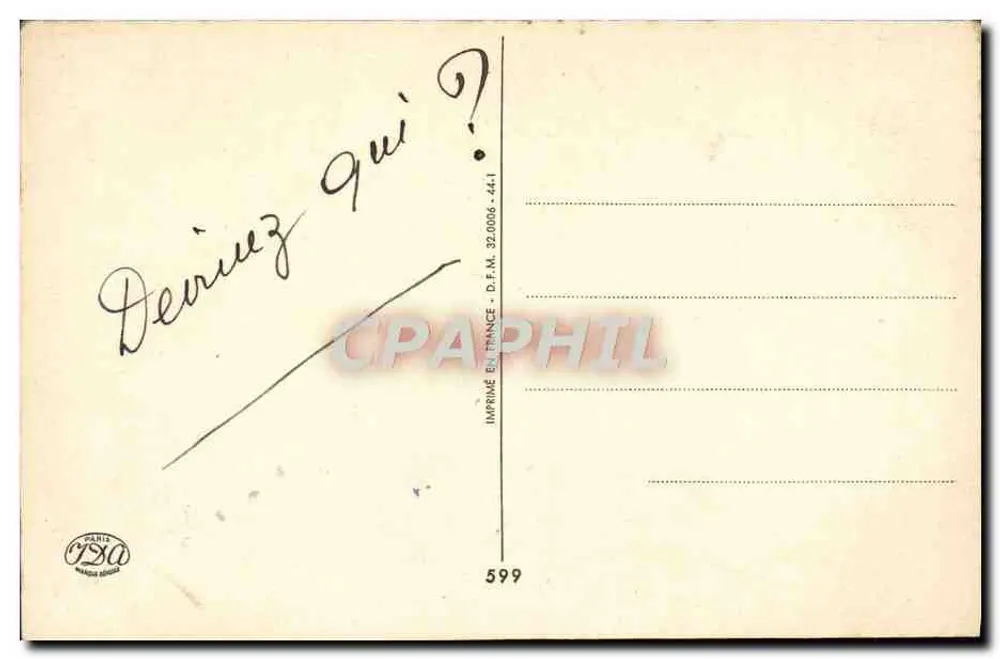 Mimosa — Sicherheit — Errate, wer? — In Frankreich gedruckt D.F.M. 32.0066 - 441 - Rückseite