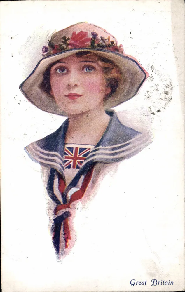Junge Frau im Seemannskostüm — Union Postale Universelle — Vivian Mansell & Co. London - Vorderseite