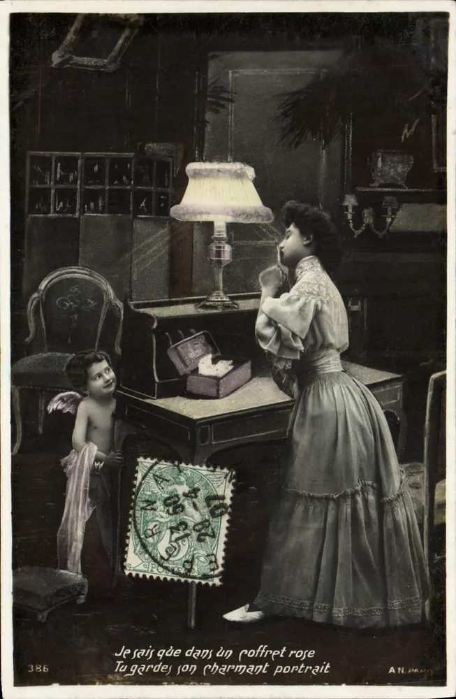 Porträtsucher — Engel und Frau — AN PARIS n°386 - Vorderseite