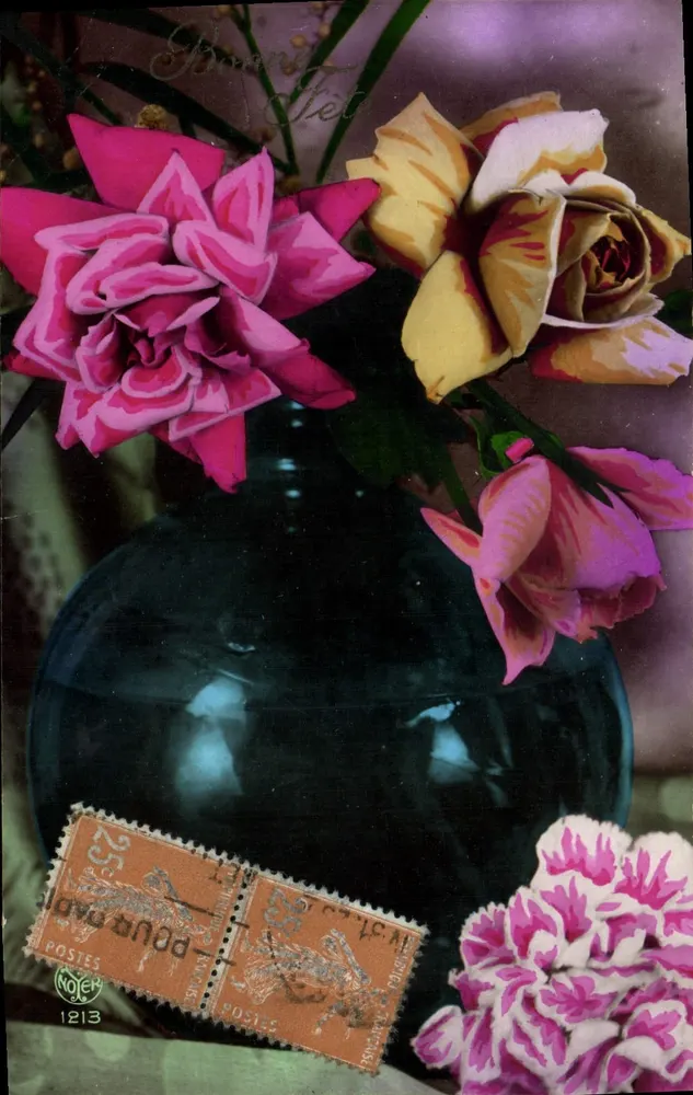 Flores em um vaso — Pégus d'Art — editor Pégus d'Art, n° 1213 - Frente