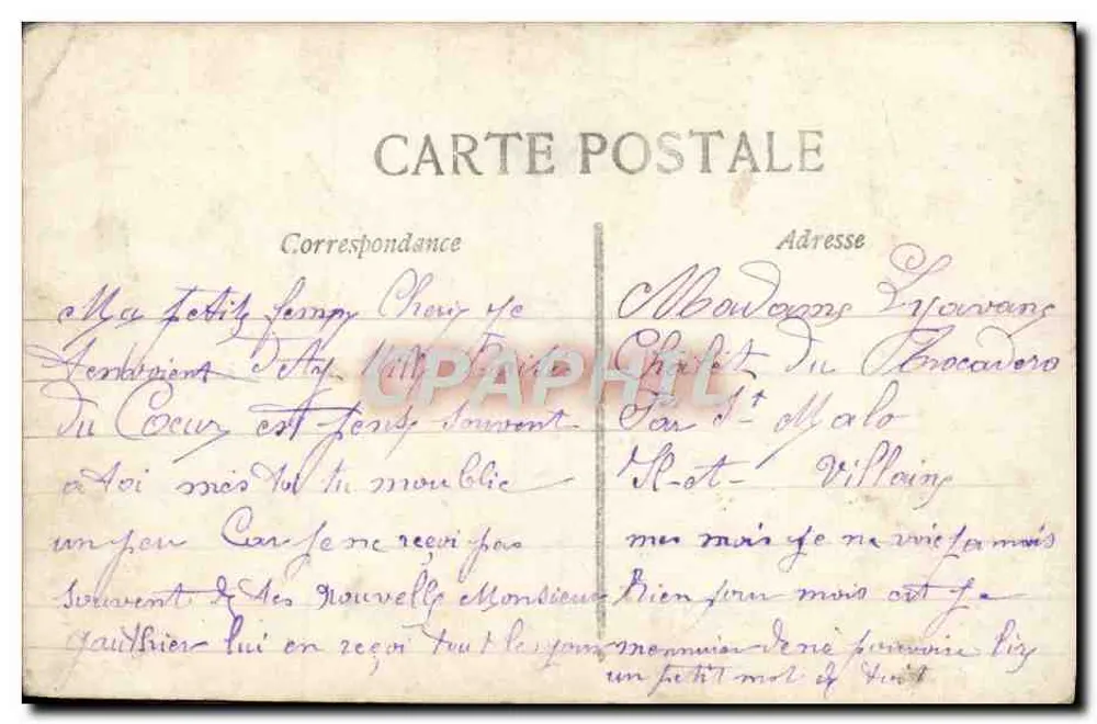 Couple amoureux — scène d'ouverture de livre orné de fleurs et de trèfles — éditeur : AFFECTE (imprimé sur la carte) - Rückseite