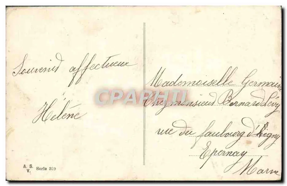 Mistral — zimowy krajobraz — A.S. Berle 859 - Rewers