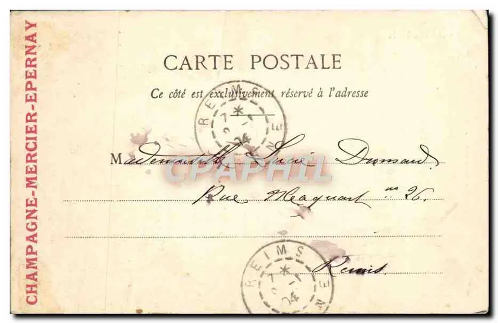 Quatre jeunes femmes — scène de groupe — éditeur CHAMPAGNE-MERCIER-EPERNAY - Rückseite