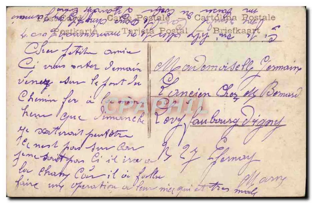 Heiratsantrag — Szenen im Freien — anonymer Verleger, Nr. 4048 - Rückseite