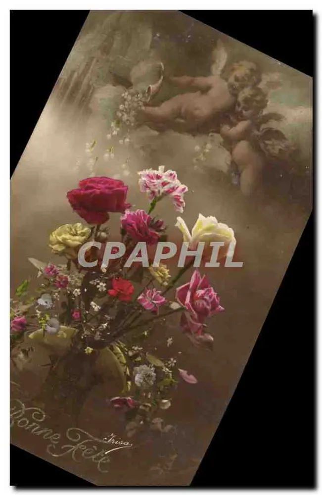 Buquê de rosas e flores — anjos — editor: Triva - Frente