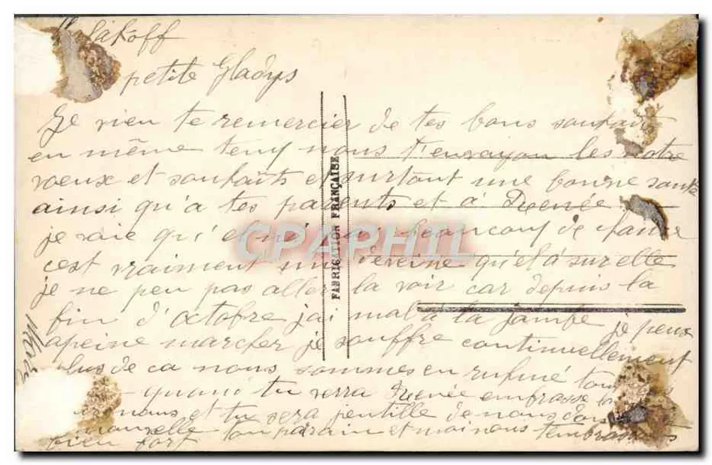 Lächelnde junge Frau — Jahresgrußkarte 'Bonne Année' — Paris 845, veröffentlicht von C. Paris - Rückseite
