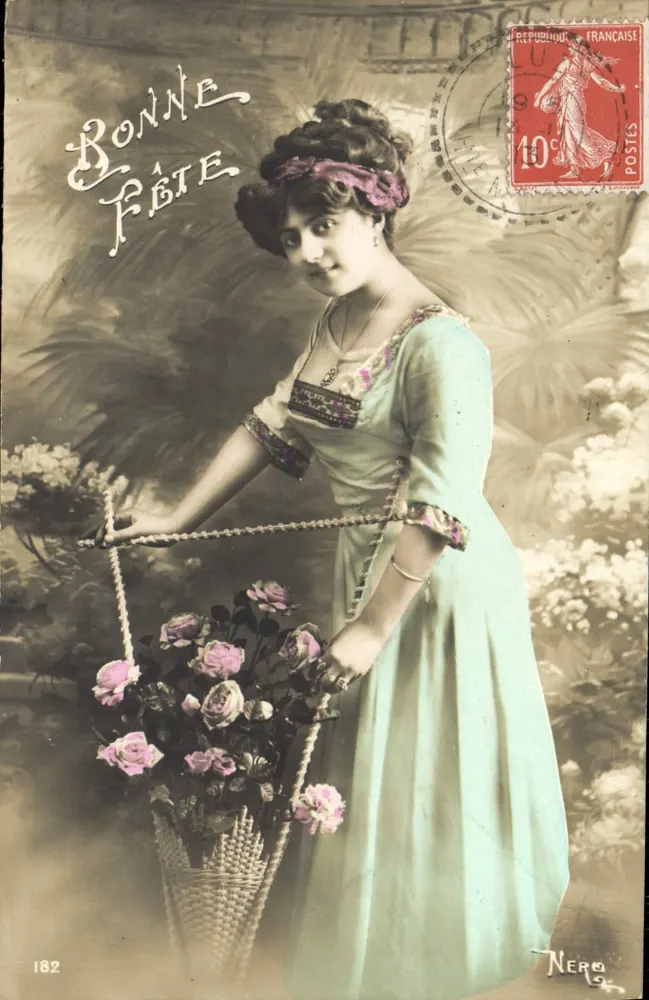 Junge Frau mit Rosenkorb — Bonne Pête — Nero, n°182 - Vorderseite