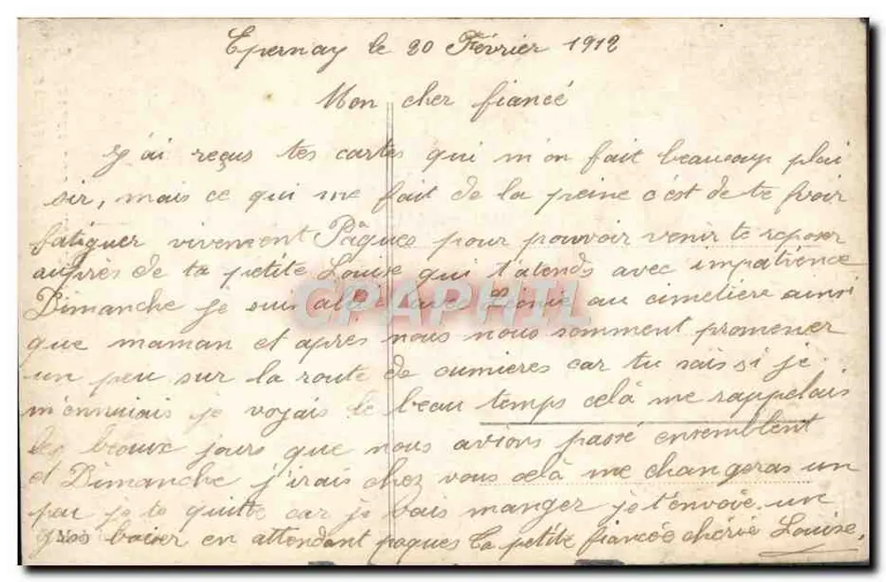 Liebespaar — Garten-Szene — Verlag Fauverville, n° 1282 - Rückseite