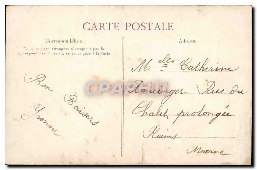 Femme en robe à volants — scène de jardin devant une fenêtre — éditeur 'C. B. L. & Cie' n°4225 - Rückseite