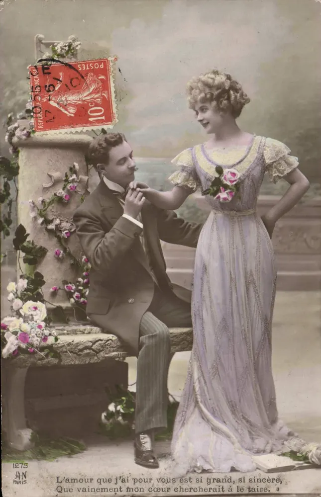 Echte Liebe — Die Liebe, die ich für dich habe, ist so groß, so aufrichtig — A.N. Paris, n°1275 - Vorderseite