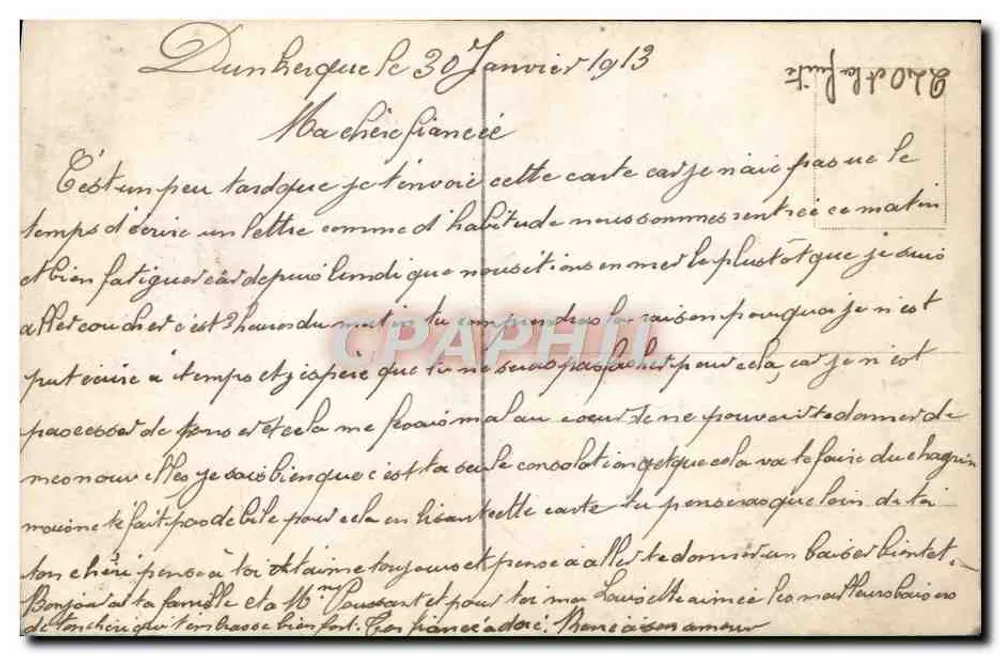 Junges Paar mit Rosenstrauß — A.B.M. PARIS — n°190 - Rückseite