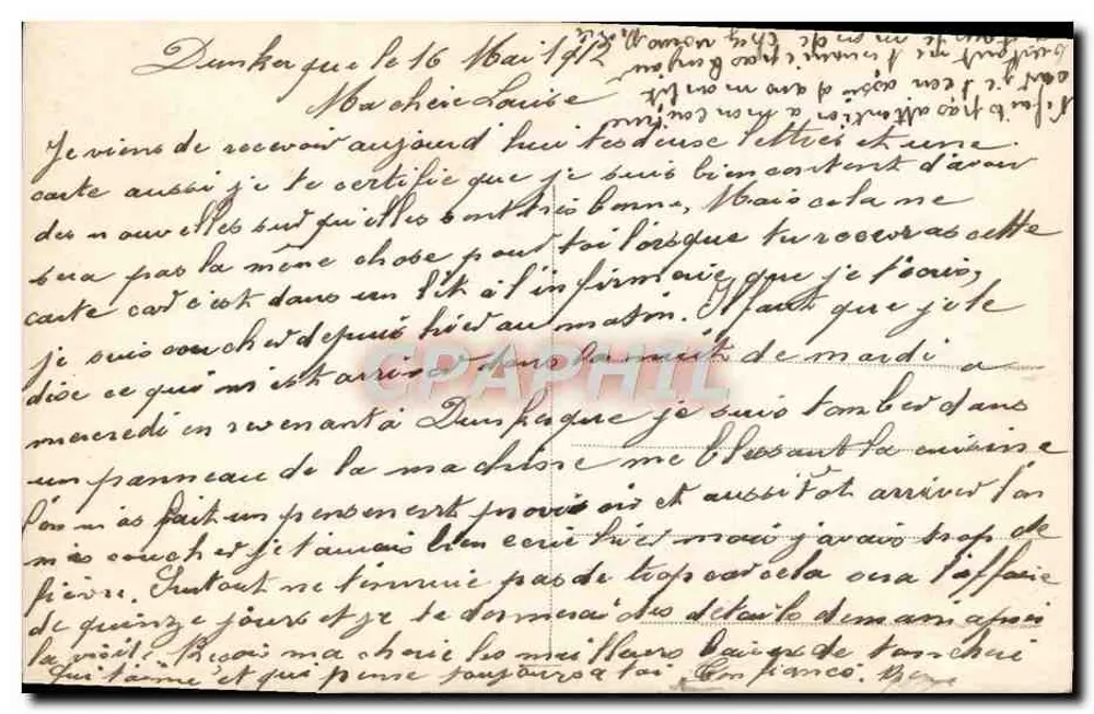 Liebendes Paar — Innenraum-Szene — J.A.-N. Paris, Nr. 1171 - Rückseite