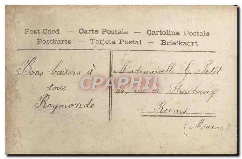 Frau mit Kleeblatt und Vergissmeinnicht — Porte Bonheur — n°4147 - Rückseite