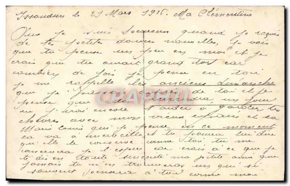 Liebendes Paar — Liebesbrief — DIX n° 2514 - Rückseite