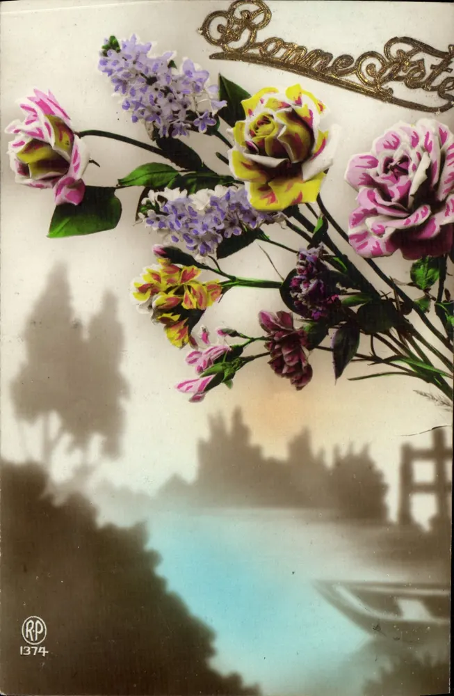 Arranjo de flores — Boa Festa — RP 1374 - Frente