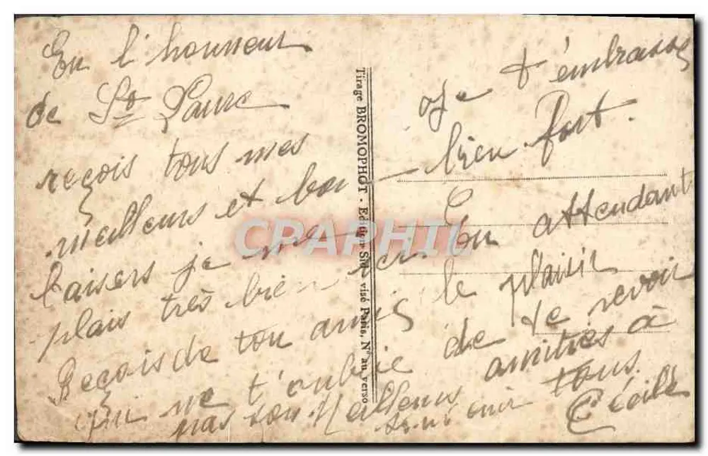 Jeune femme au cadre ovale — portrait dans un cadre ornemental avec roses — éditeur Triage Bromophot, N° 116 - Rückseite