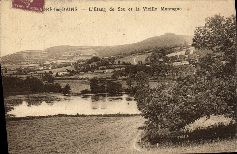 Dré-les-Bains — Ansicht von Étang de Seu und La Vieille Montagne — FSC8.A - Vorderseite