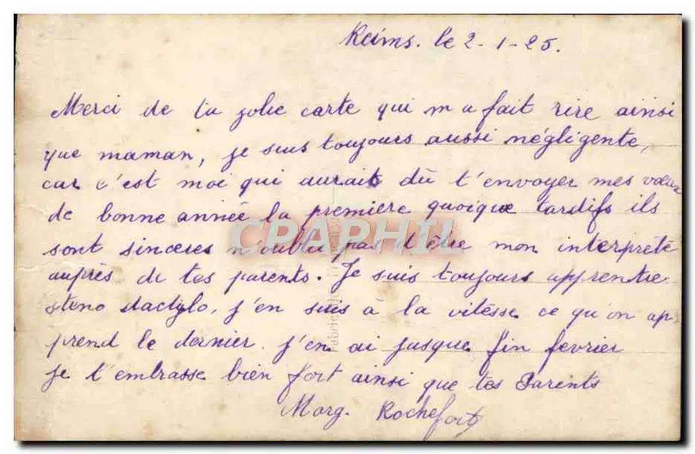 Village enneigé — scène hivernale avec rose et houx — éditeur Léo, n° 421 - Verso