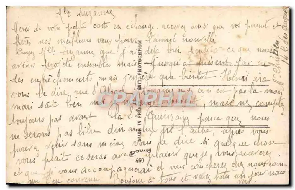 Zwei junge Menschen — Studio — Graphil, Nr. 460 - Rückseite