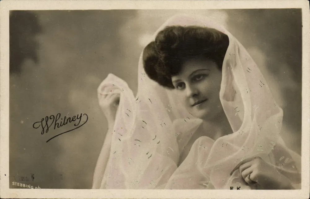 S. Whitney — Portrait féminin avec voile — Stebbing & Co. - Recto