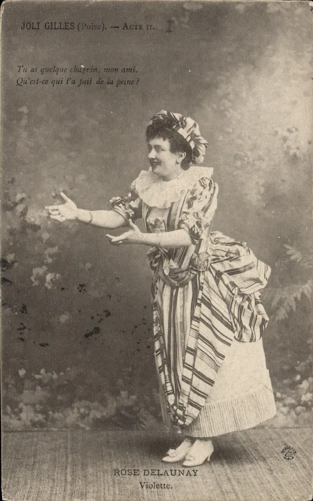Rose Delaunay — Violette — Szene aus 'Joli Gilles' (Poise), Akt II — veröffentlicht von Rose Delaunay - Vorderseite
