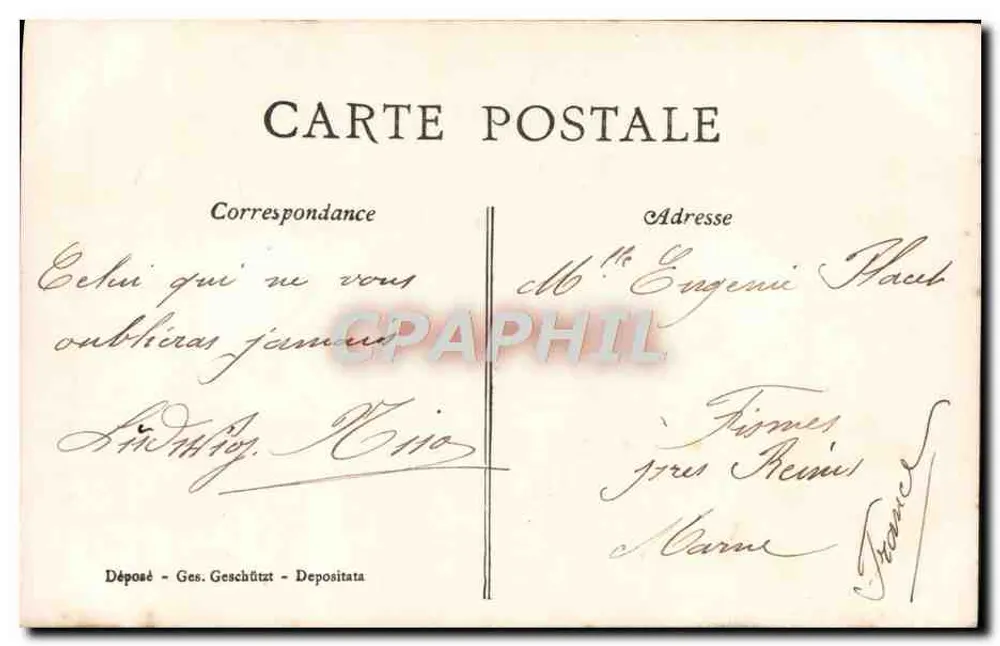 Jeune couple amoureux — scène romantique — éditeur A&S n°530 - Verso