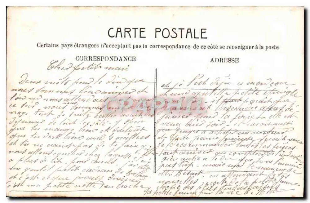 Couple amoureux — Vers le bonheur conduisez — éditeur inconnu, n° 2437 - Verso