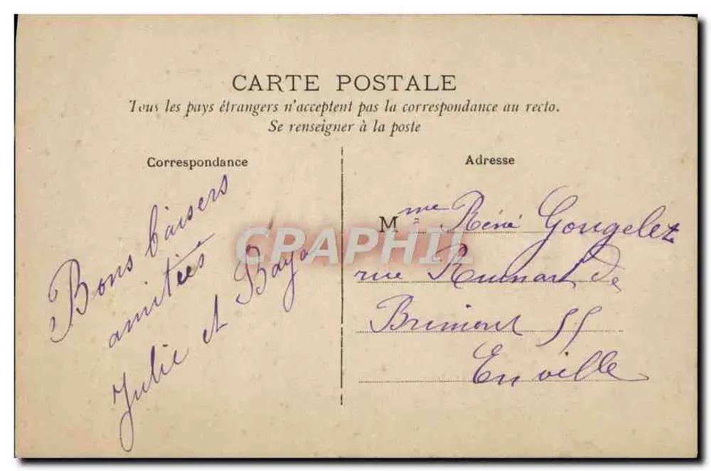 Frau in rosa und gelber Kleidung — Geburtstag — Paris, n° 410 - Rückseite