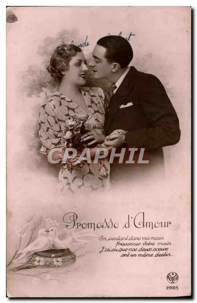 Promesse d'Amour — éditeur RA ROER, n° 2885 - Recto