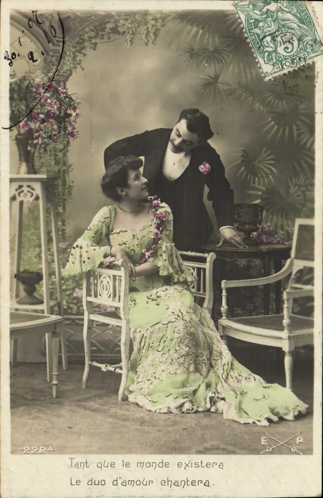 Duo d'amour — scène de théâtre — E.P. (Éditeur Paris) n°2224 - Recto