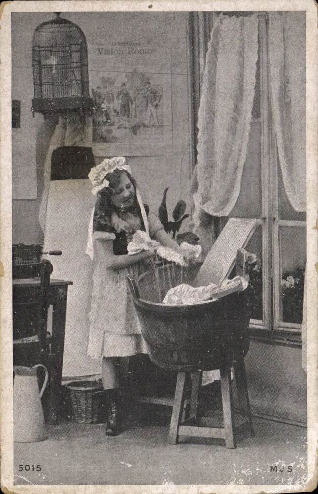 Femme à la lessive — scène domestique — MJ S, n° 5015 - Recto