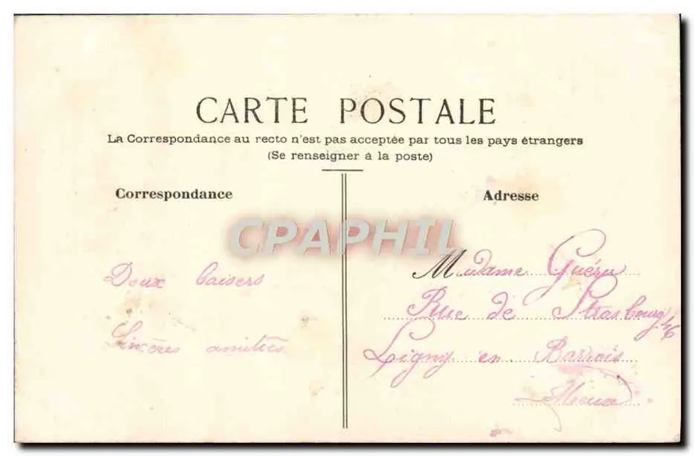 Fleurs et décoration — carte postale décorative — éditeur non visible - Rewers