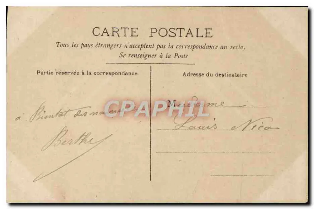 Jeune femme en robe blanche tenant un panier de fleurs — Bonheur — Circe, n° 4218 - Verso