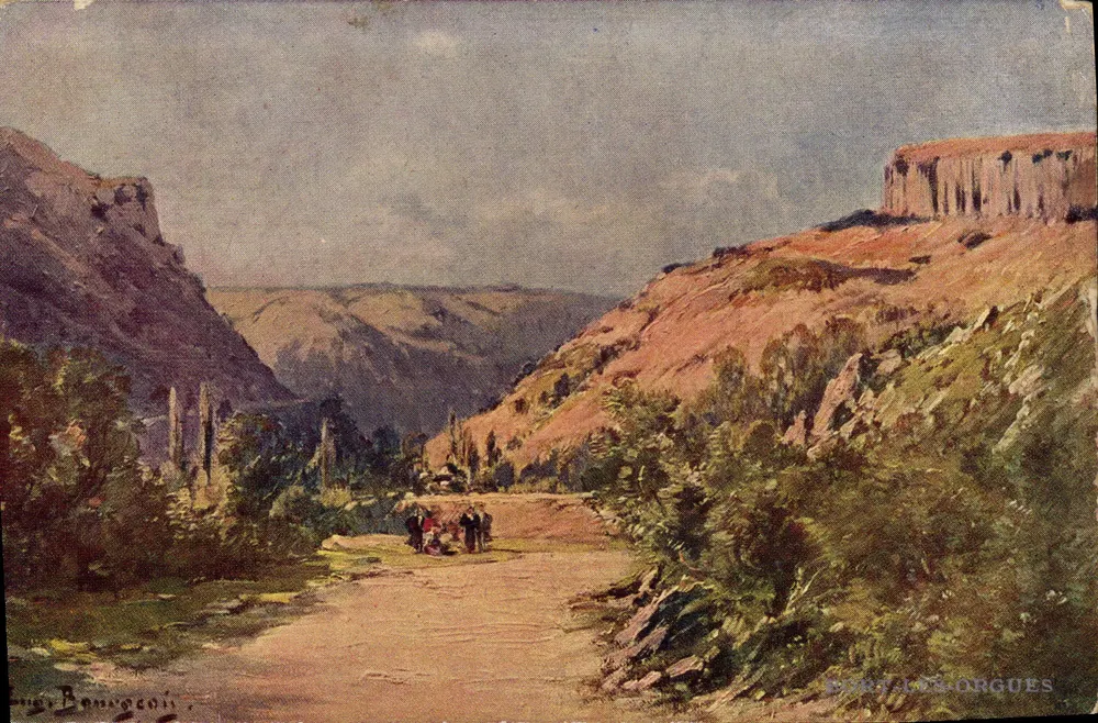 Bort-les-Orgues — landschap van een canyon — Eugène Bouygécoli - Voorkant