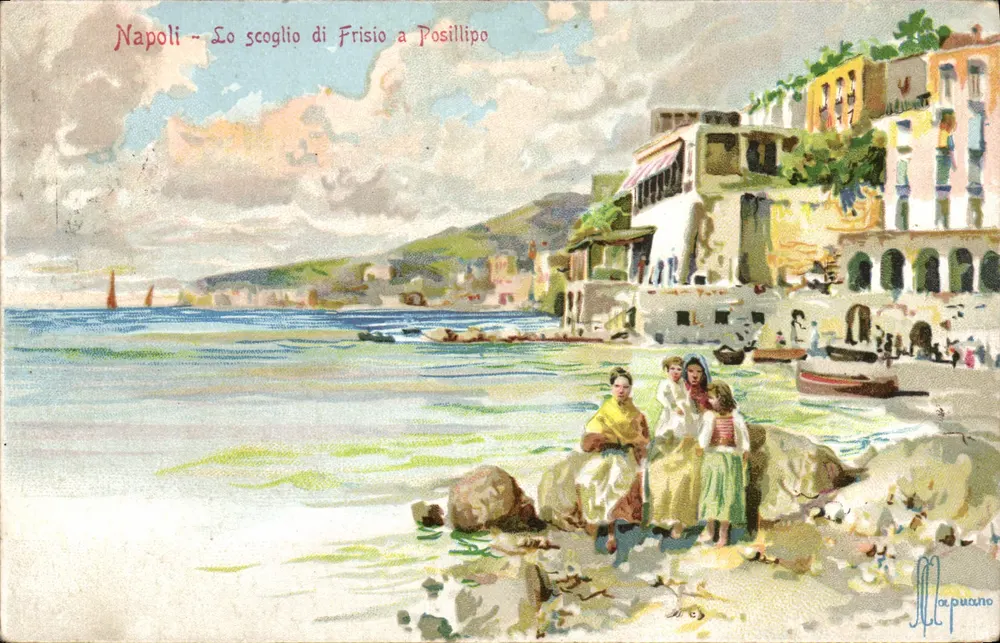 Neapel - Lo scoglio di Frisio a Posillipo — Maxpuano - Vorderseite