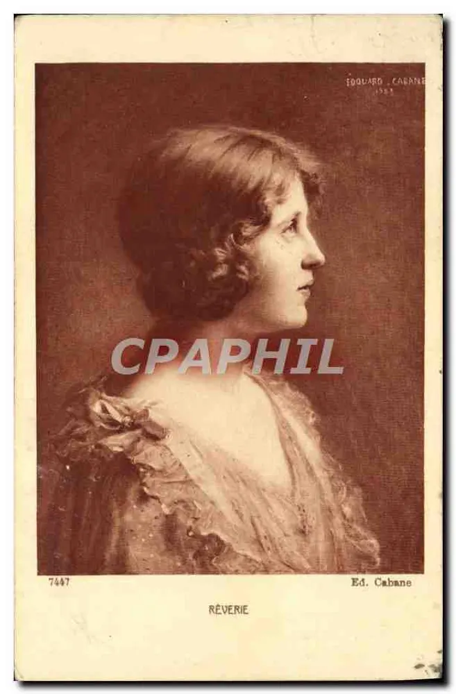 Retrato de mulher em reveria — Éd. Cabane, n° 7447 - Frente