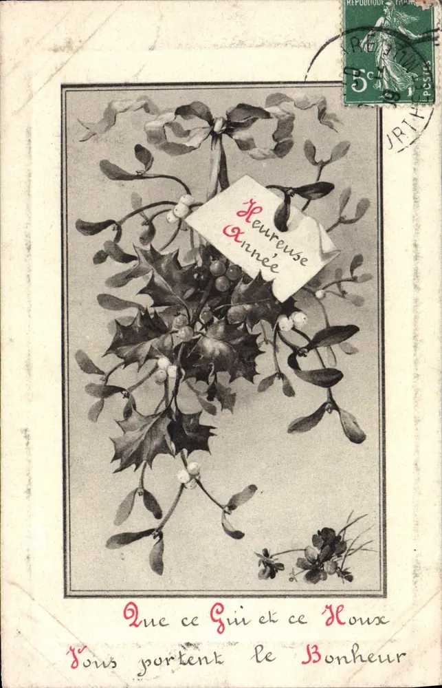 Mistel — Vœux de Bonne Année — Union Postale Universelle, série 9063 - Frente