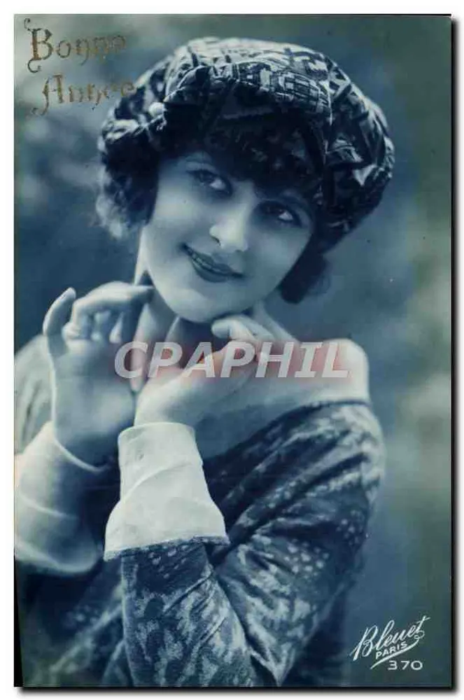Femme élégante — Bonne Annee — Bleuet Paris 370 - Recto