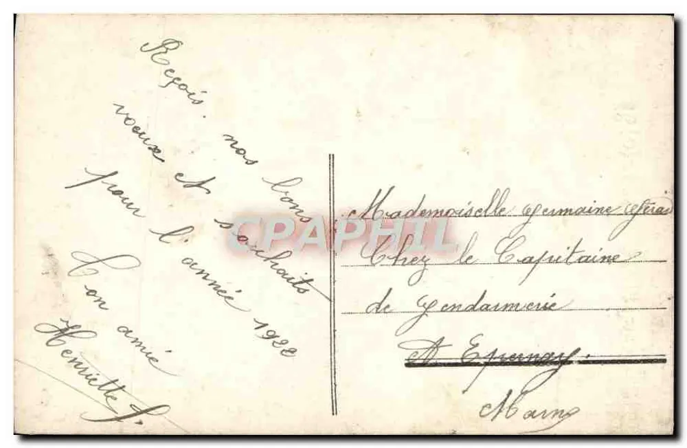 Femme en manteau de fourrure et chapeau à plume — Bonne Annerd, n° 2106 - Verso