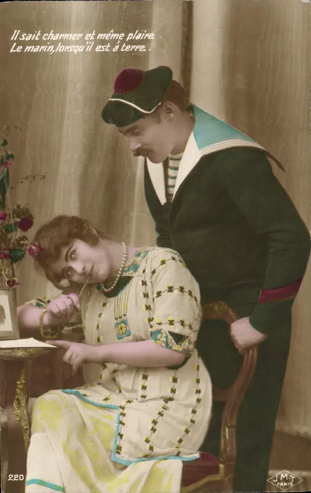 Matrose und Frau — charmantes Szenario — J.M.T. PARIS n°220 - Vorderseite
