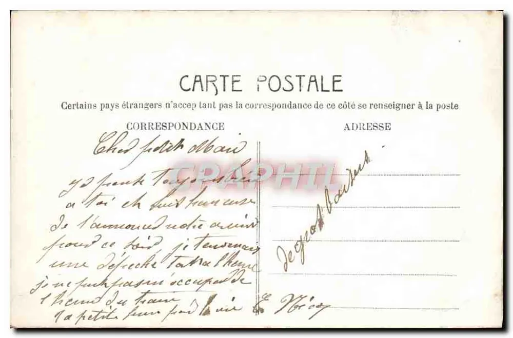 Couple en tenue d'époque — portrait encadré de lierre — éditeur G. V. (n° 2437) - Verso