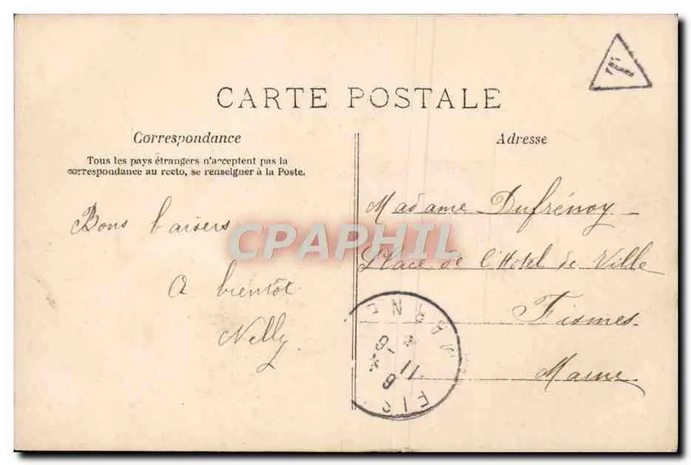 Junge Frau mit Hut aus Federn — Paris — Verlag Paris - Rückseite