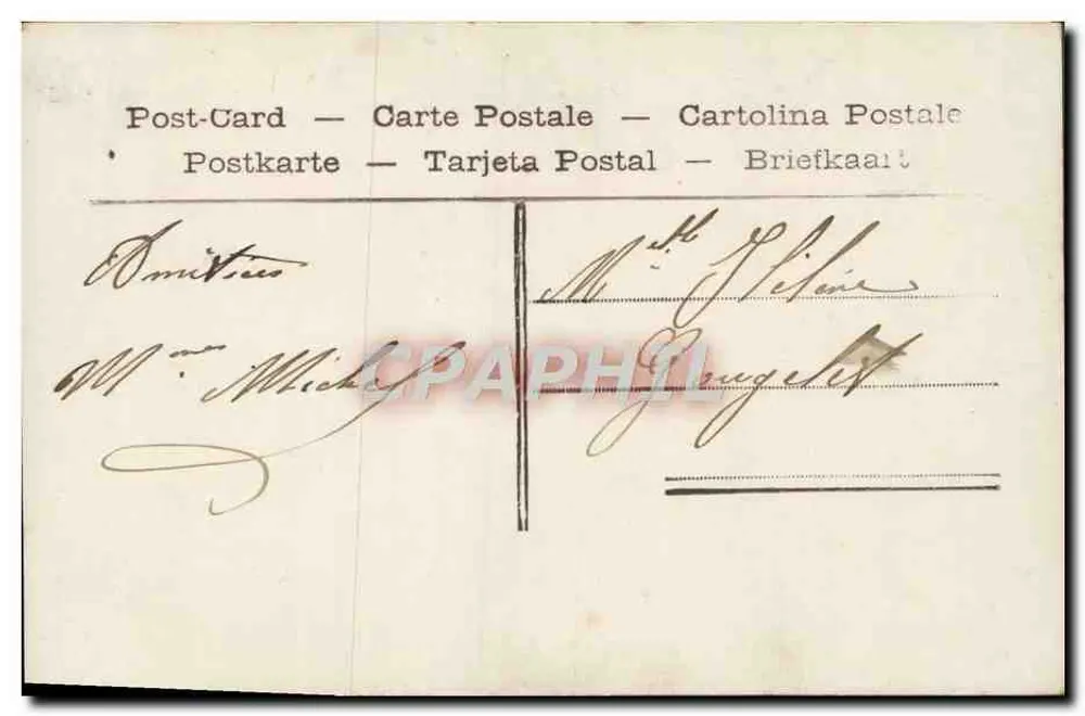 Petite fille avec poupée — 'Bonne Fête' — XPC, n°4245 - Verso